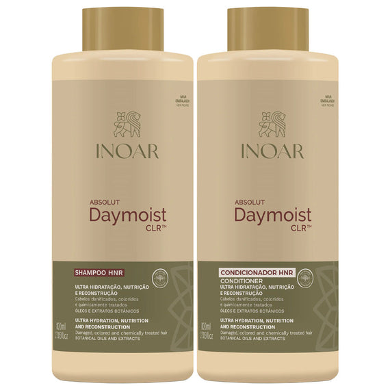 INOAR DAYMOIST SHAMPOO AND CONDITION NEW LOOK BUT THE SAME INSIDE 2X800ml